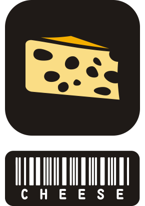 Icône fromage aliment code-barres à télécharger gratuitement